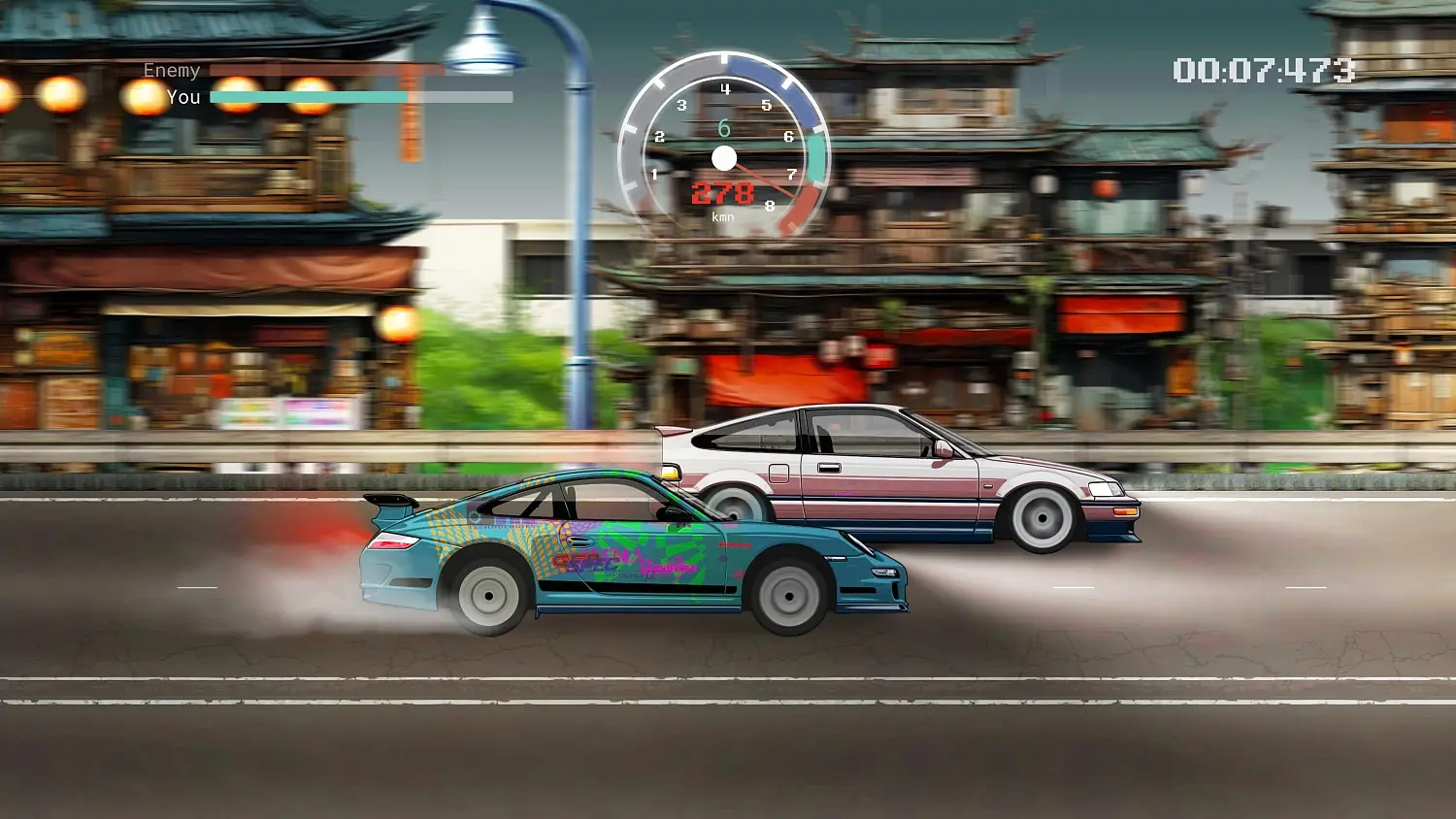 JDM Pixel Street Car Racing