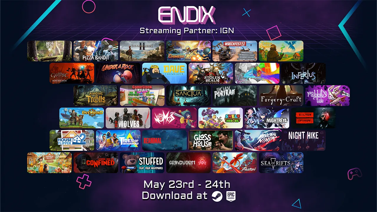 ENDIX — полностью бесплатная цифровая игровая выставка — уже открыта с играбельными демо, панелями и не только