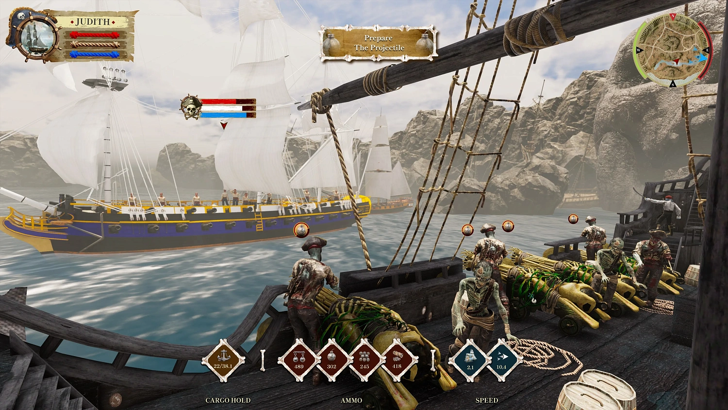 Pirate Simulator - Corsair Skull & Sails