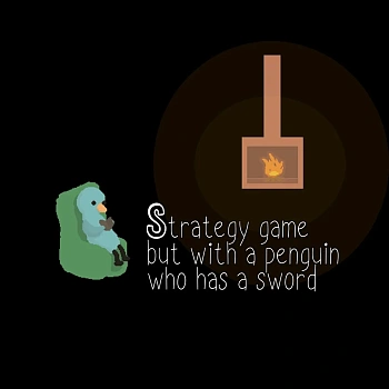 Strategy game but with a penguin who has a sword