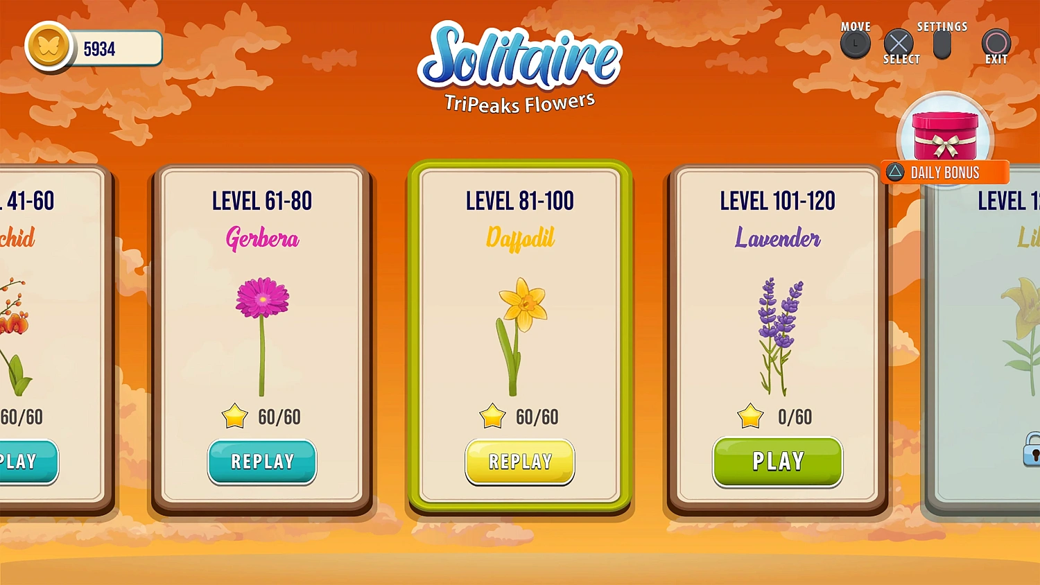 Solitaire Tripeaks Flowers