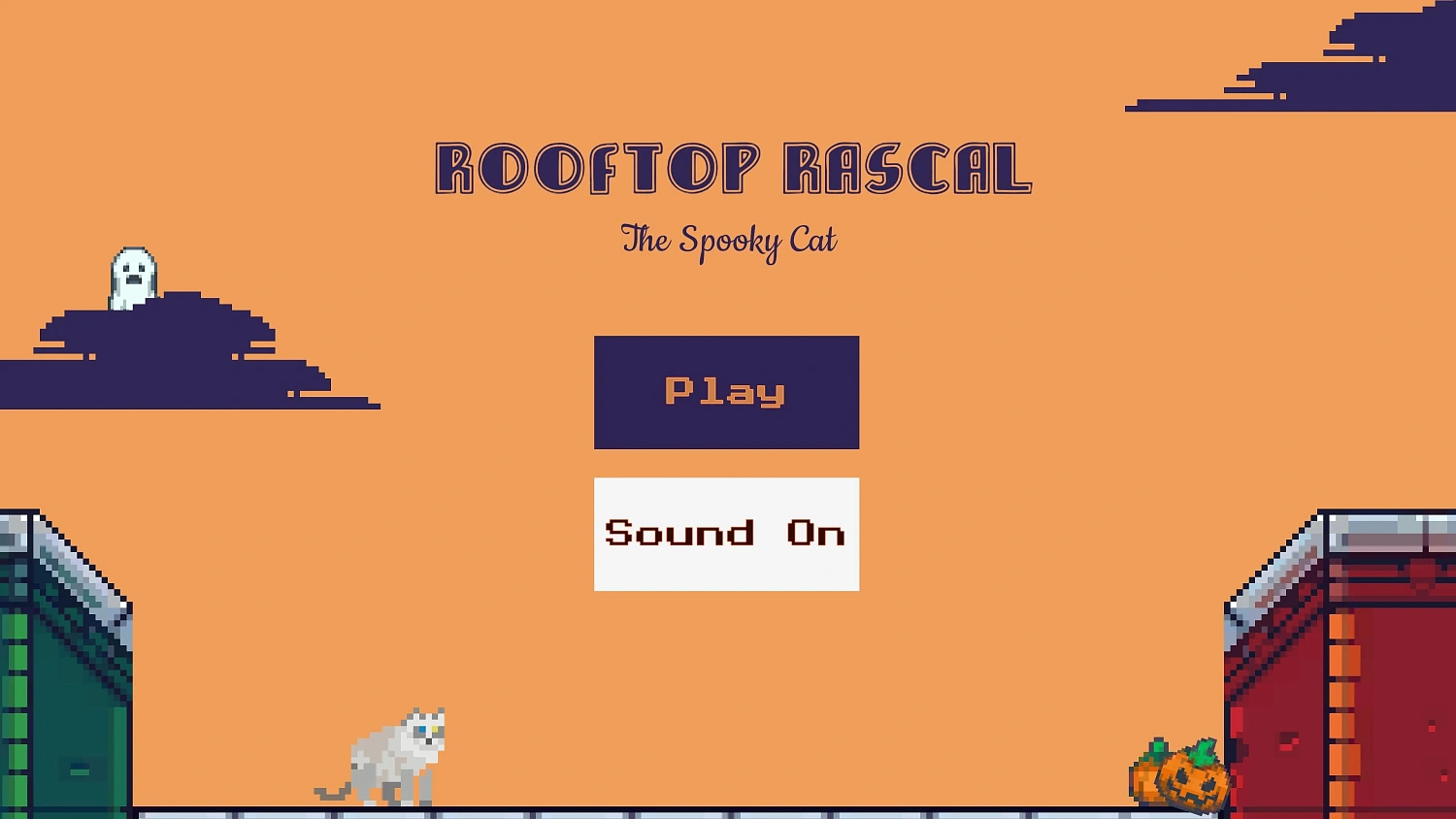 Rooftop Rascal: The Spooky Cat