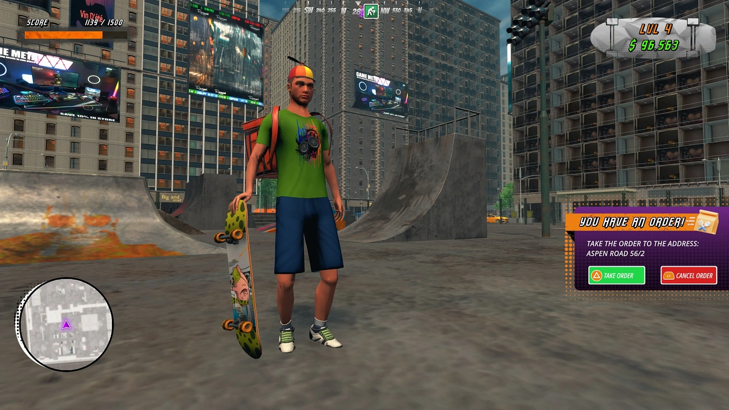 Urban Skater - Skateboard Delivery City Challenge