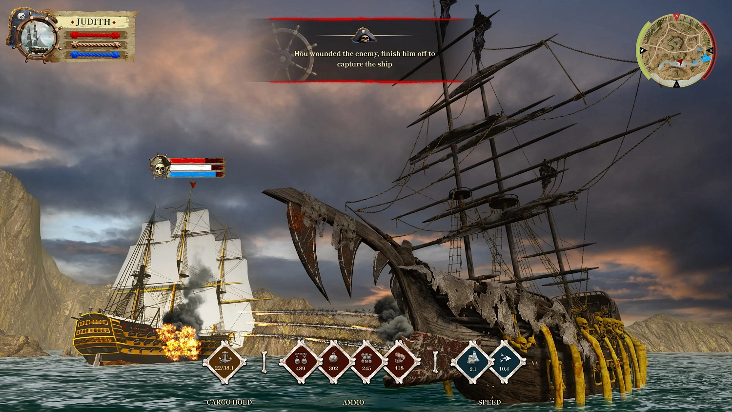 Pirate Simulator - Corsair Skull & Sails
