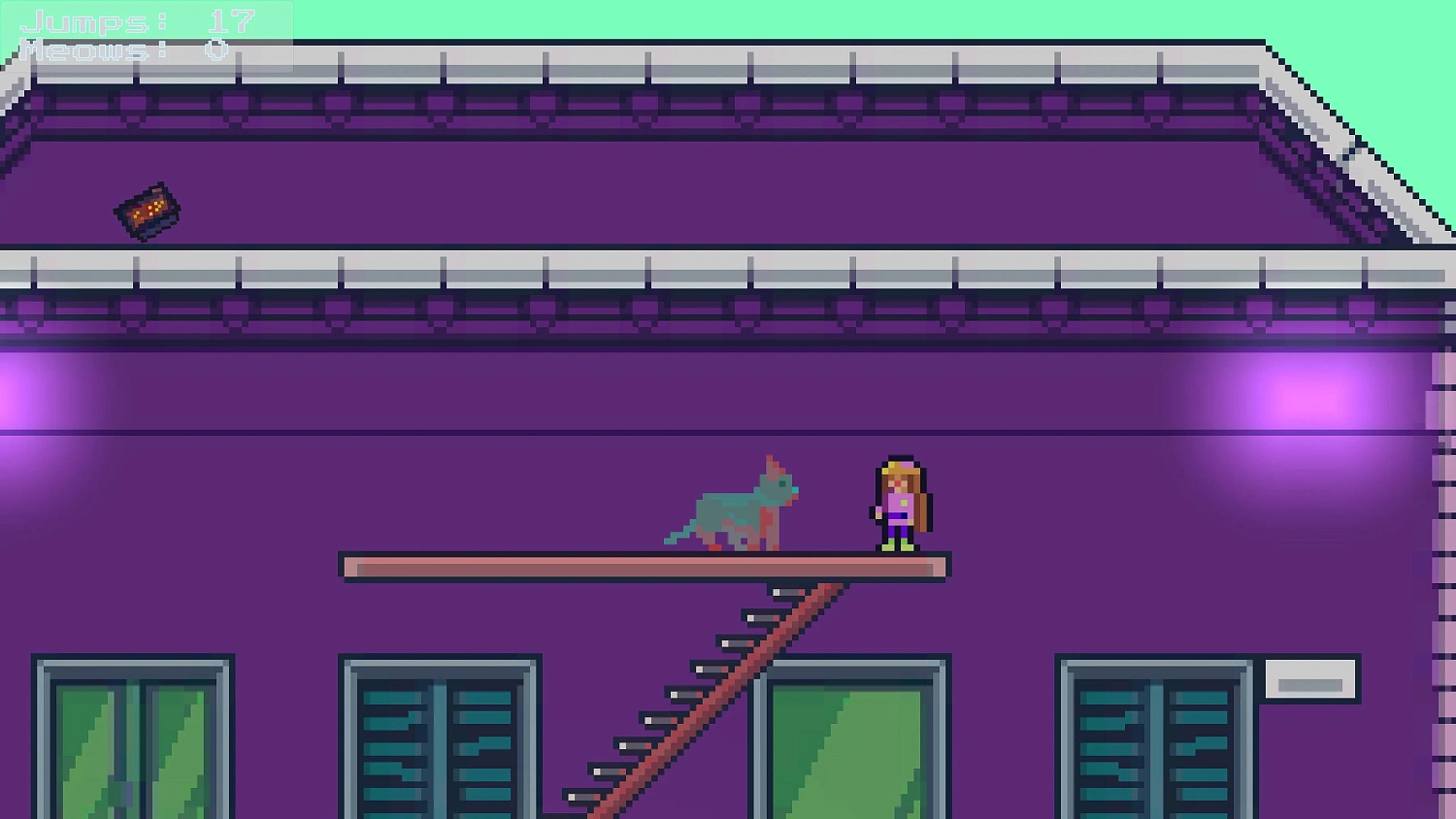 Rooftop Rascal: The Glitch Cat