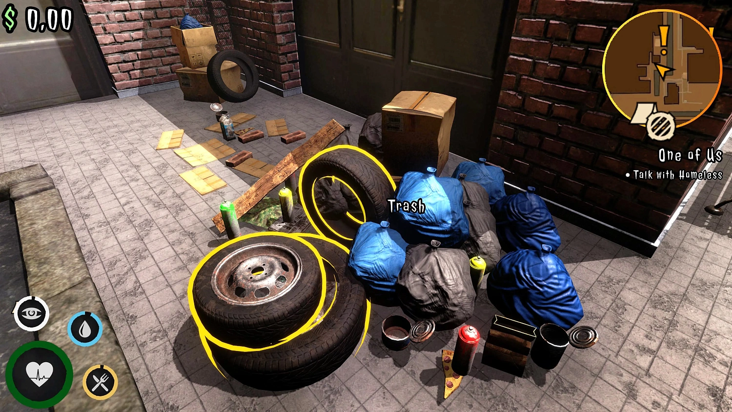 Urban Survival Simulator: The Bum's Journey