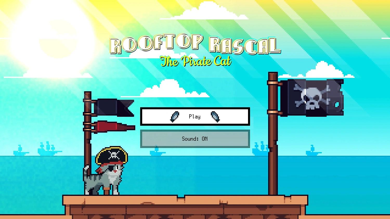 Rooftop Rascal: The Pirate Cat