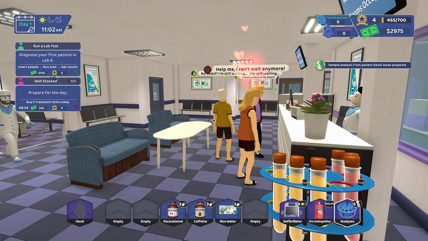 Two Hands Hospital Assistant Simulator