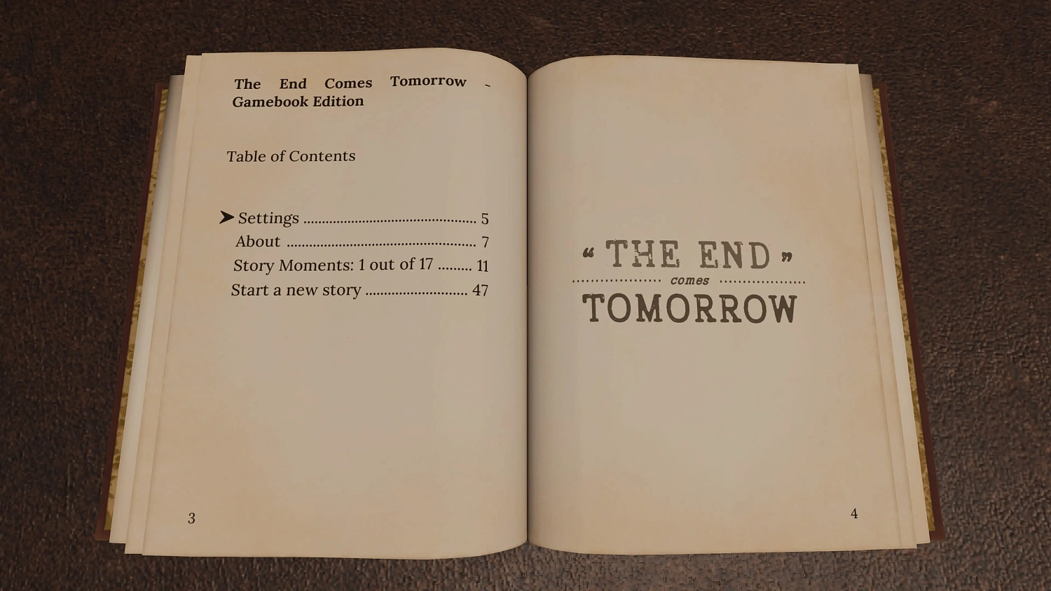 The End Comes Tomorrow: Gamebook Edition